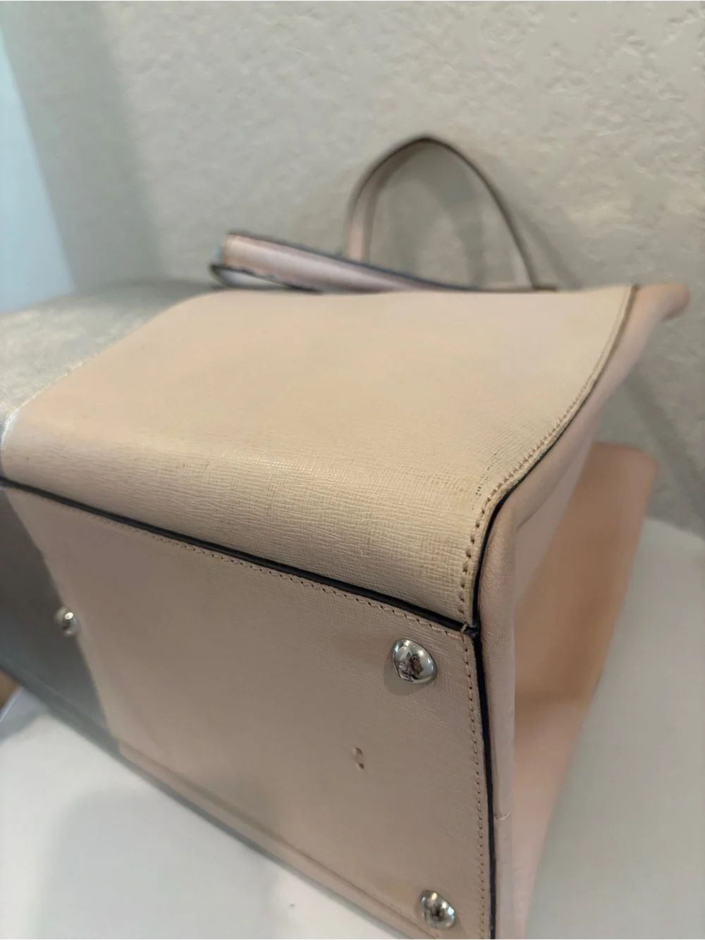 Fendi 3Jours Nude Silver Tote Leather Hand Bag